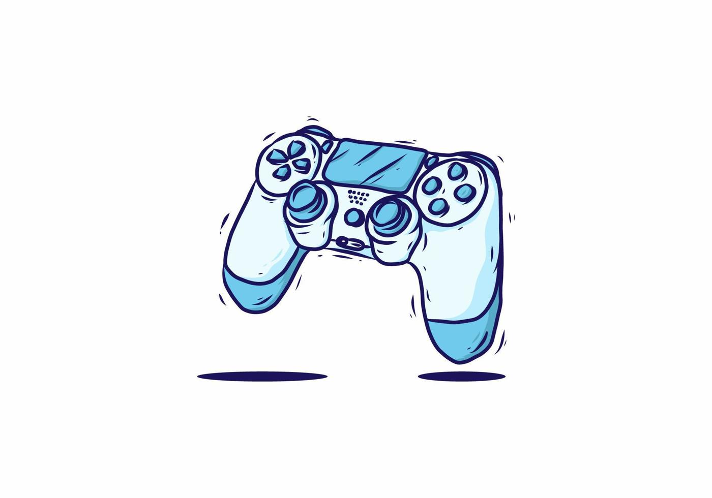 blauwe joystick illustratie tekening vector