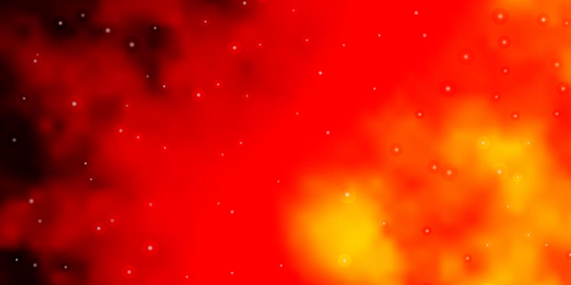 donkeroranje vector achtergrond met kleurrijke sterren.