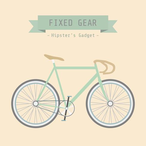 retro fixed gear fiets vector