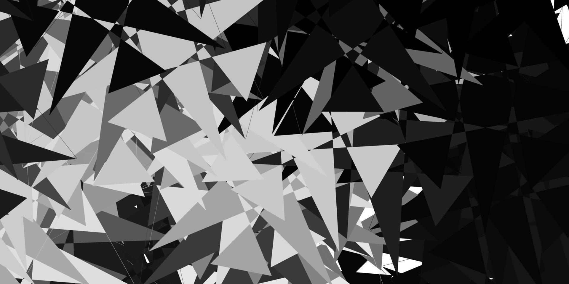 donkergrijze vectorsjabloon met driehoekige vormen. vector