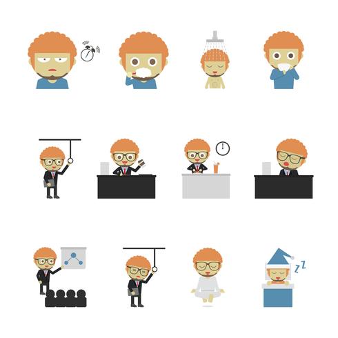 werknemer routine pictogram vector