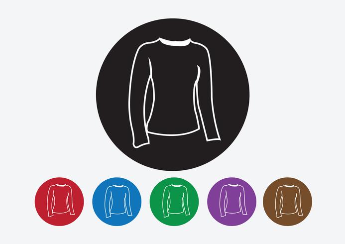 Kleding shirt en T-shirt Pictogram kleding pictogrammen vector