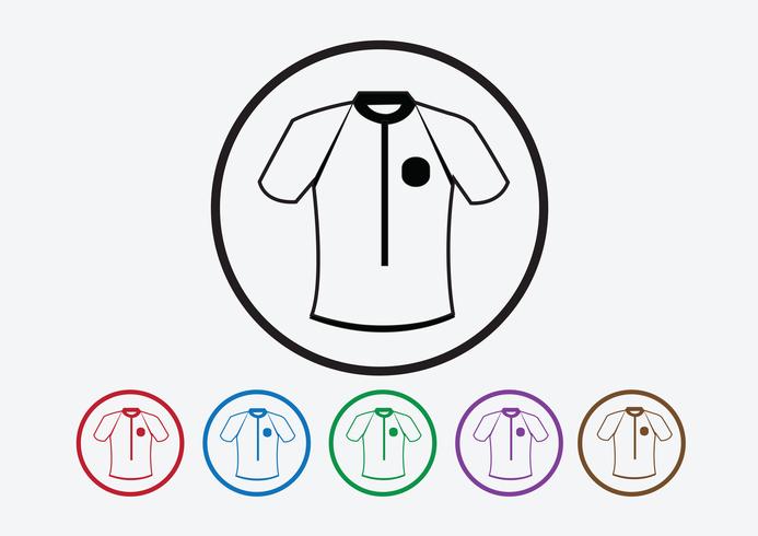 Kleding shirt en T-shirt Pictogram kleding pictogrammen vector