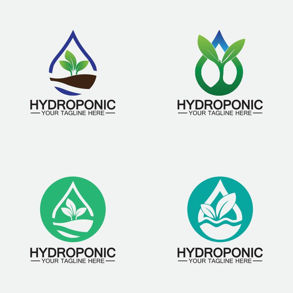 hydrocultuur logo vector pictogram illustratie ontwerp