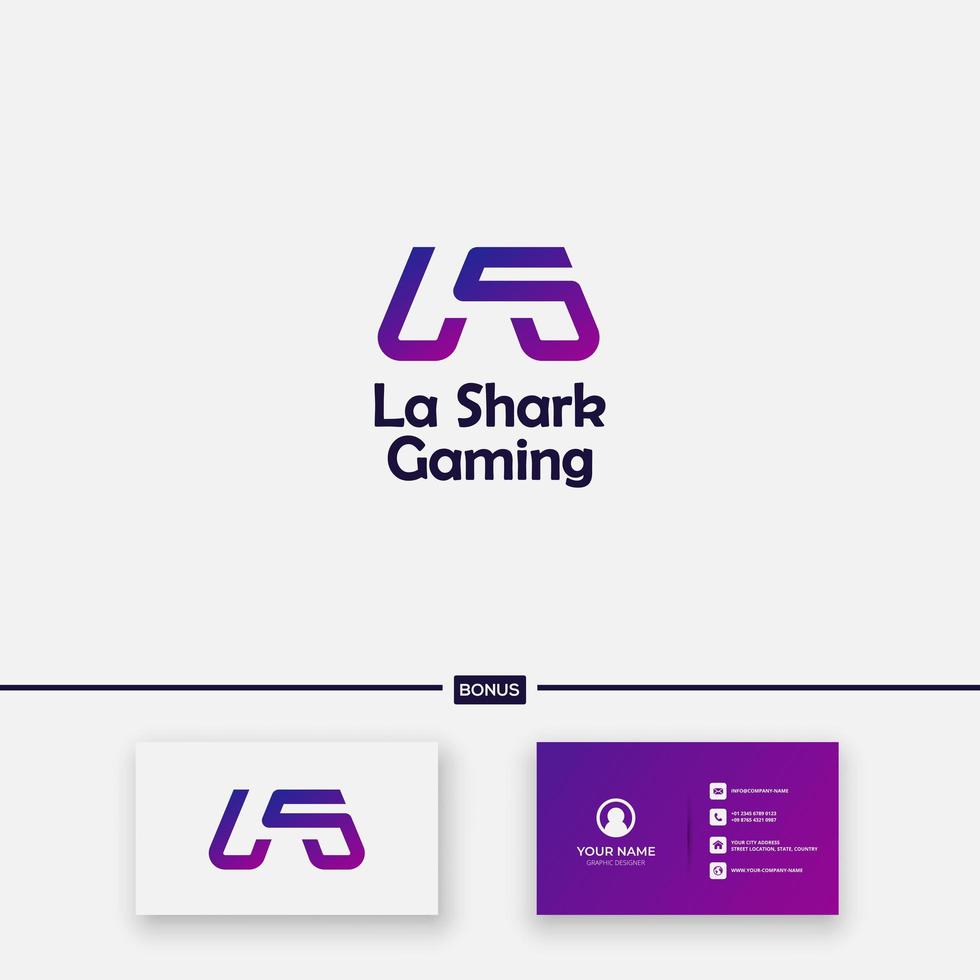 review game simple l en s gaming-logo vector