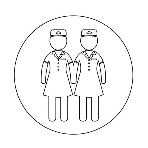 Stewardess pictogram vector