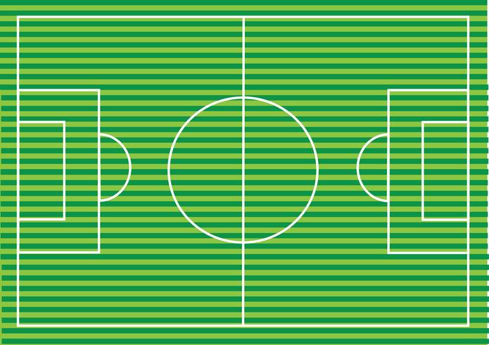 Voetbalveld of voetbal geweven grasveld vector