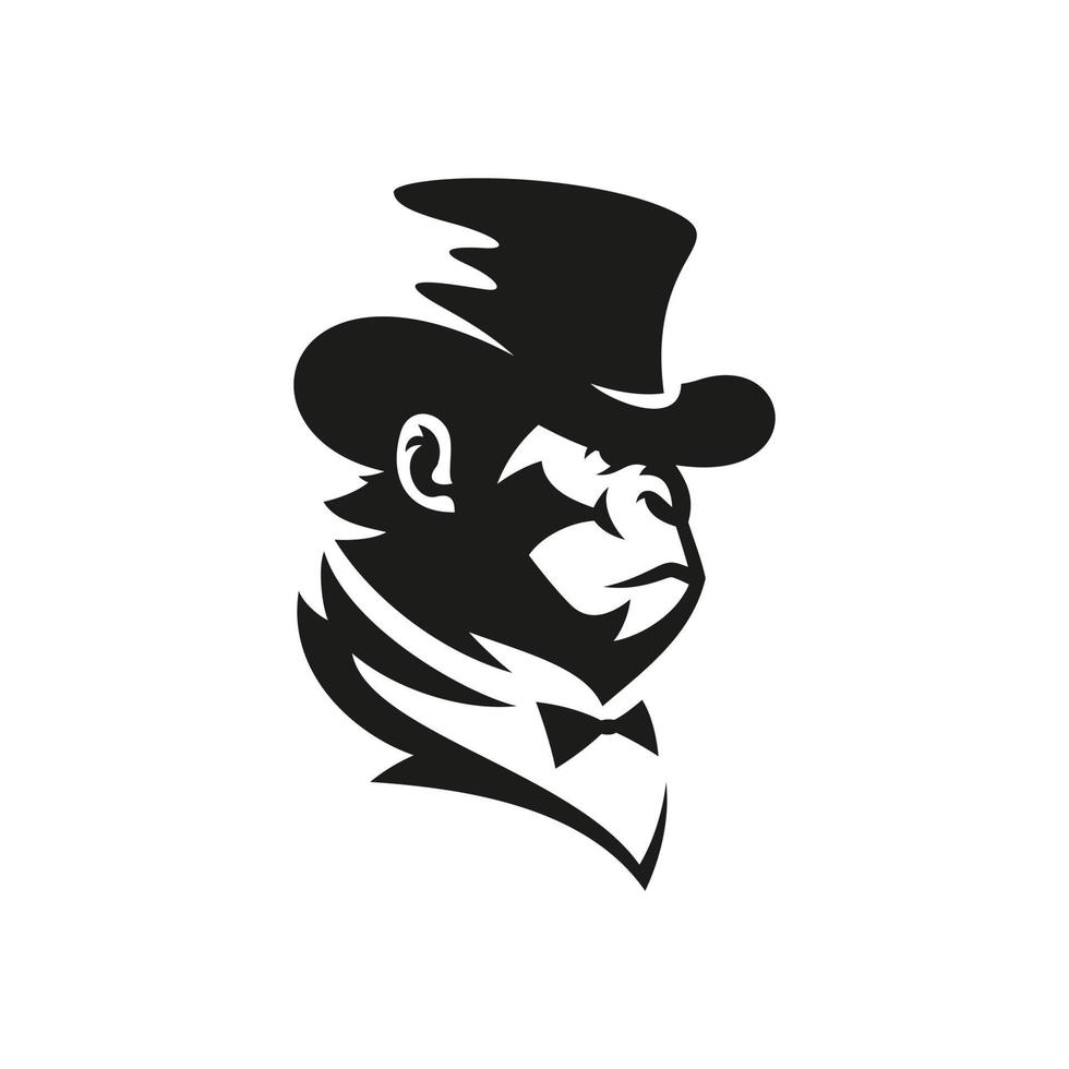 aap mascotte logo vector. dierlijke vectorillustratie. geek aap-logo. chimpansee vector logo ontwerp