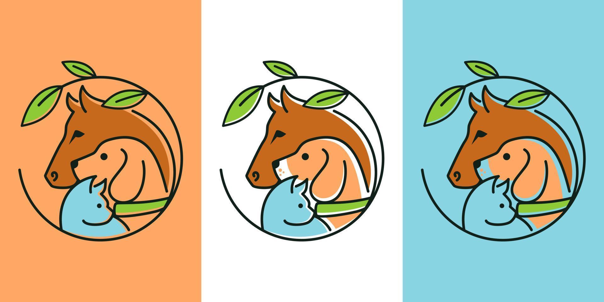 dier huisdier logo ontwerp vector sjabloon en kaart