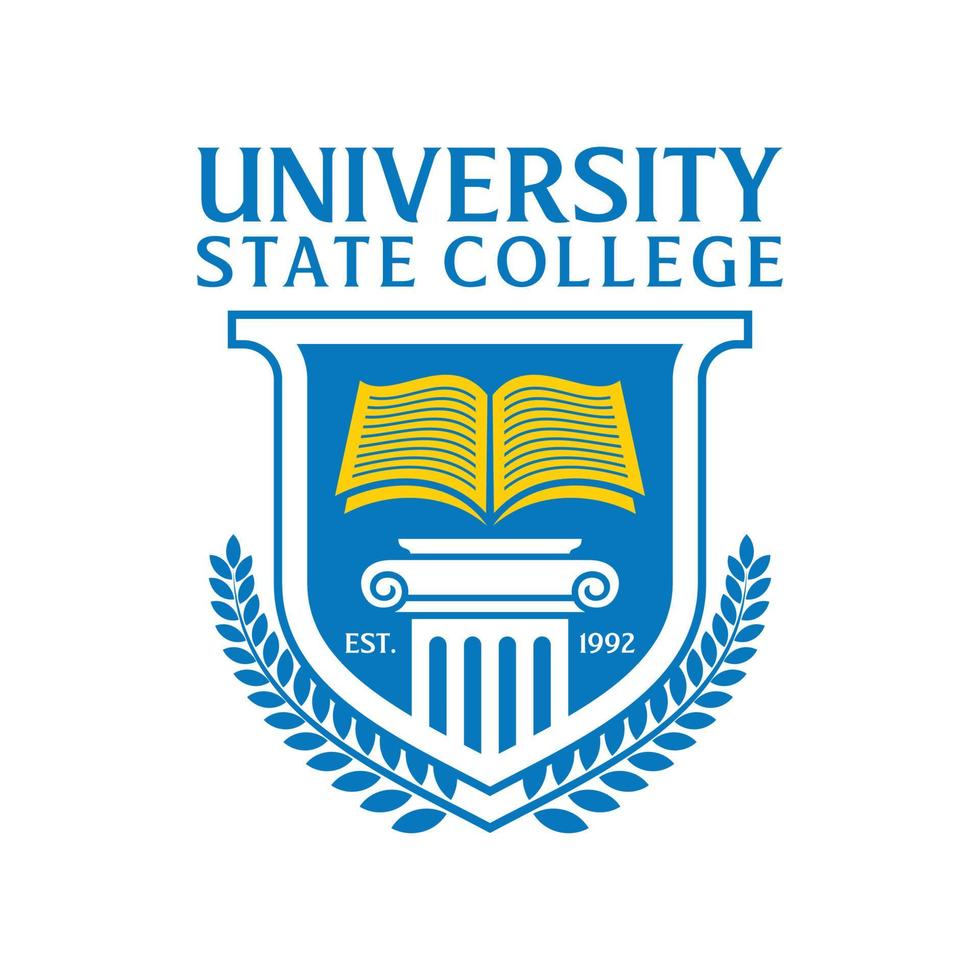 universitair onderwijs logo vector ontwerpsjabloon