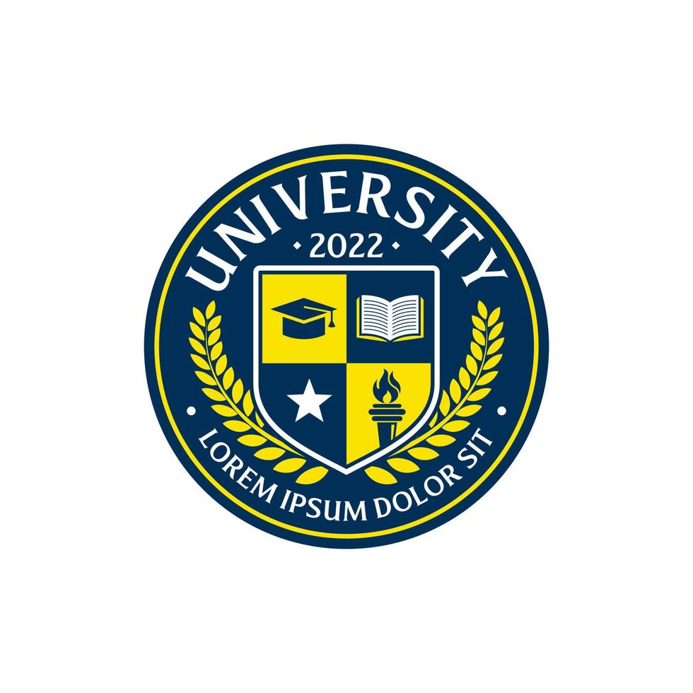 universitair onderwijs logo vector ontwerpsjabloon