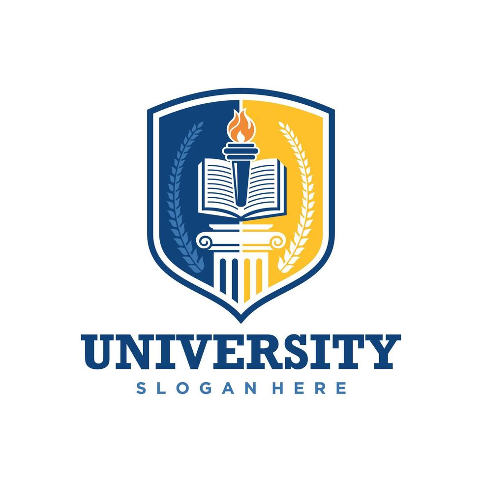 universitair onderwijs logo vector ontwerpsjabloon