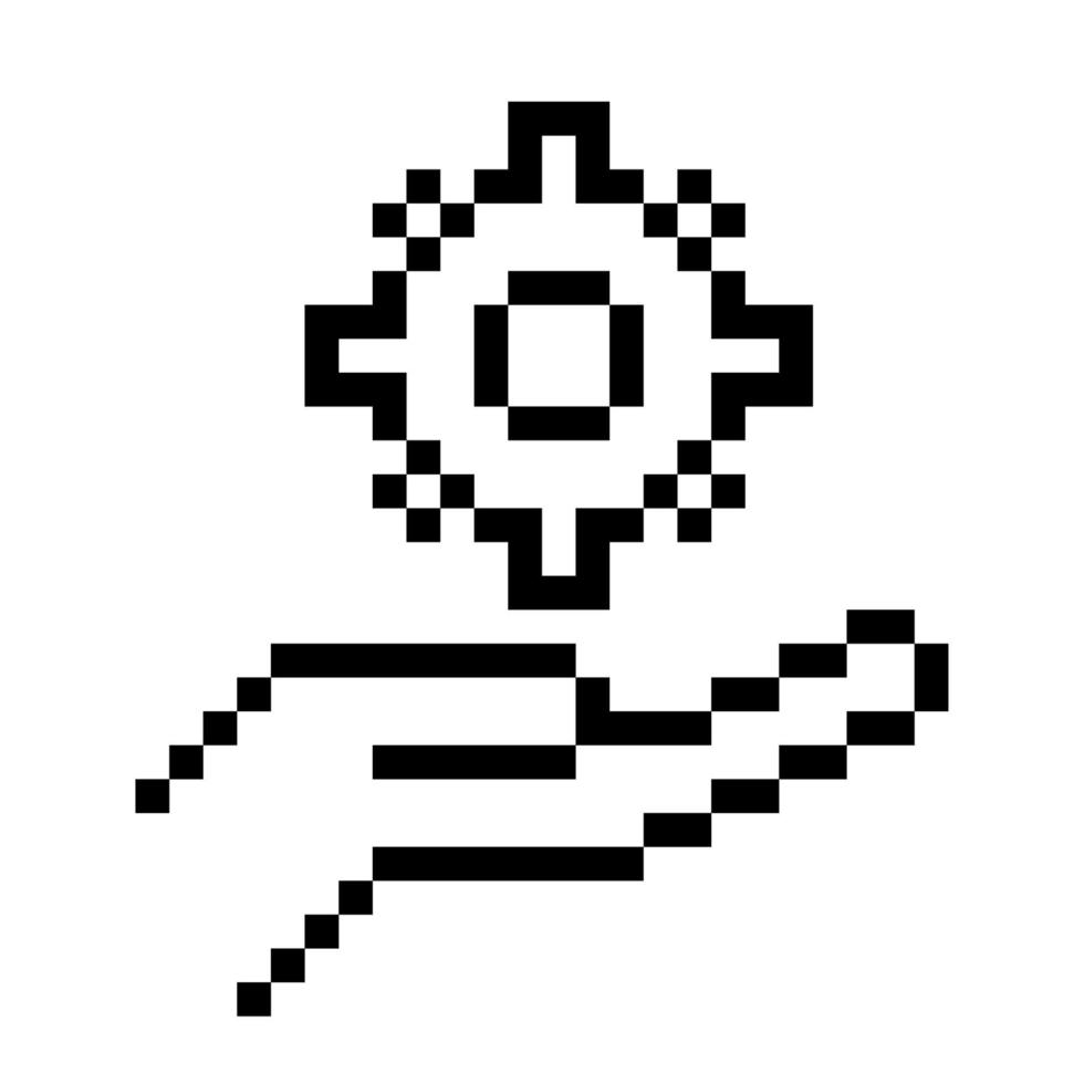 steun. pixel art zakelijke pictogram vector