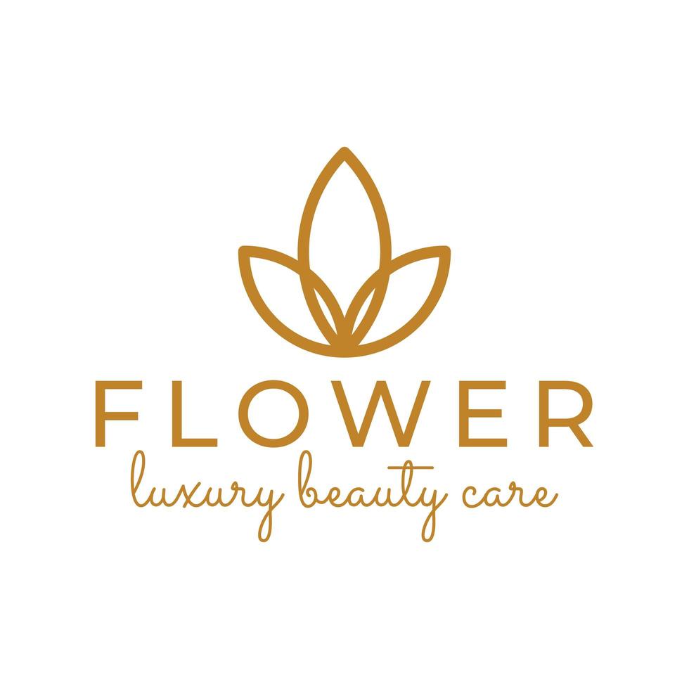 luxe bloem logo ontwerp vector