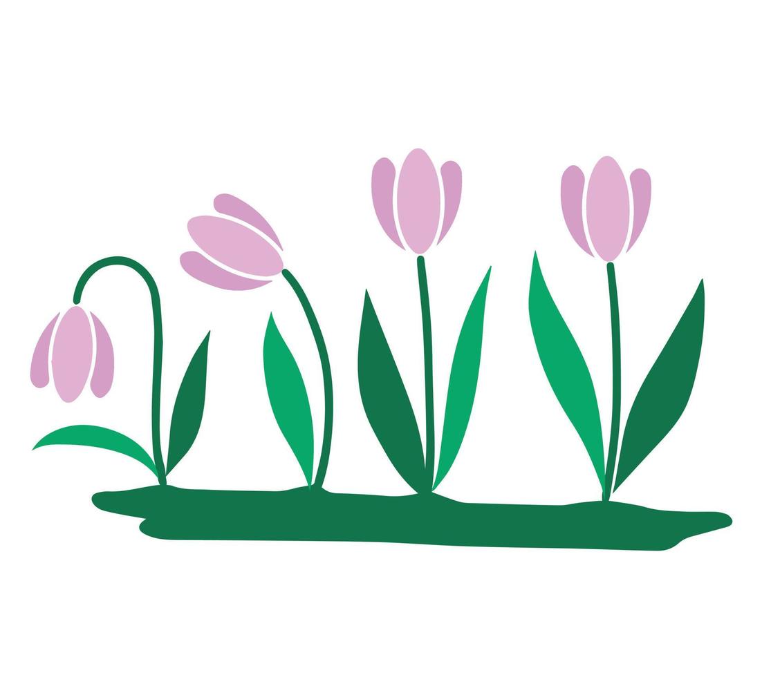 roze tulpen. ontwerpelement vector