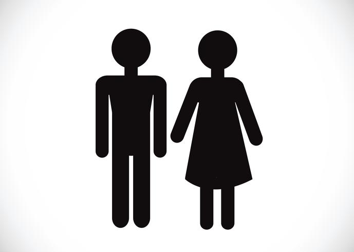 Pictogram Man vrouw teken pictogrammen, toilet teken of toilet pictogram vector