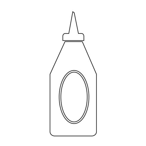 flessenketchup pictogram vector
