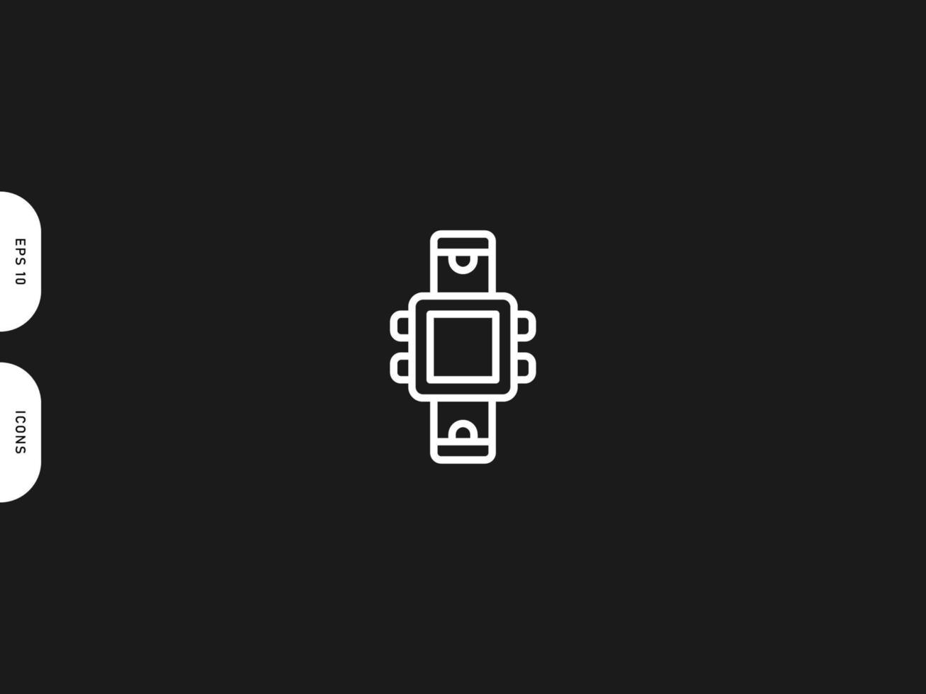 smartwatch pictogram lijn gratis vector