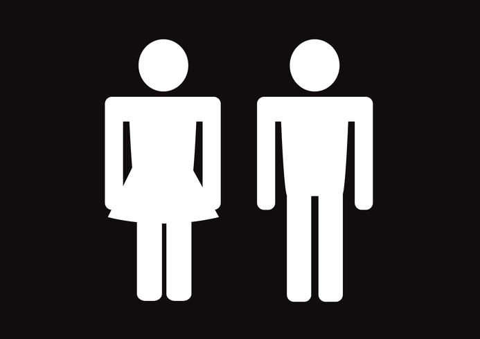 Pictogram Man vrouw teken pictogrammen, toilet teken of toilet pictogram vector