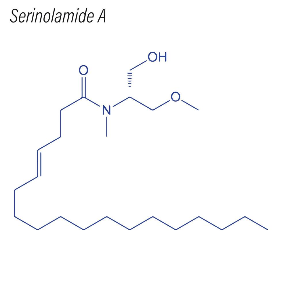 vectorskeletformule van serinolamide a. drug chemisch molecuul vector