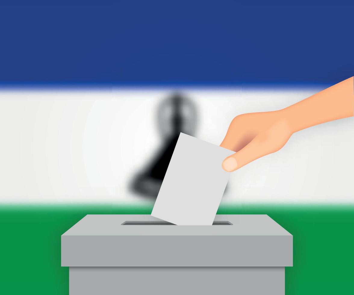 lesotho verkiezing banner achtergrond. sjabloon voor uw ontwerp vector