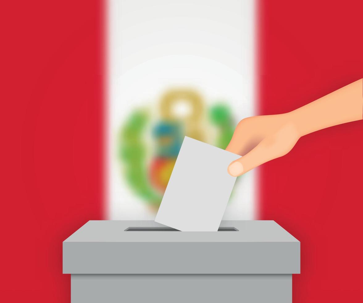 Peru verkiezing banner achtergrond. sjabloon voor uw ontwerp vector