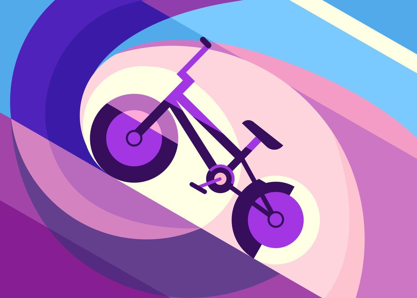 banner met bmx-fiets. vector