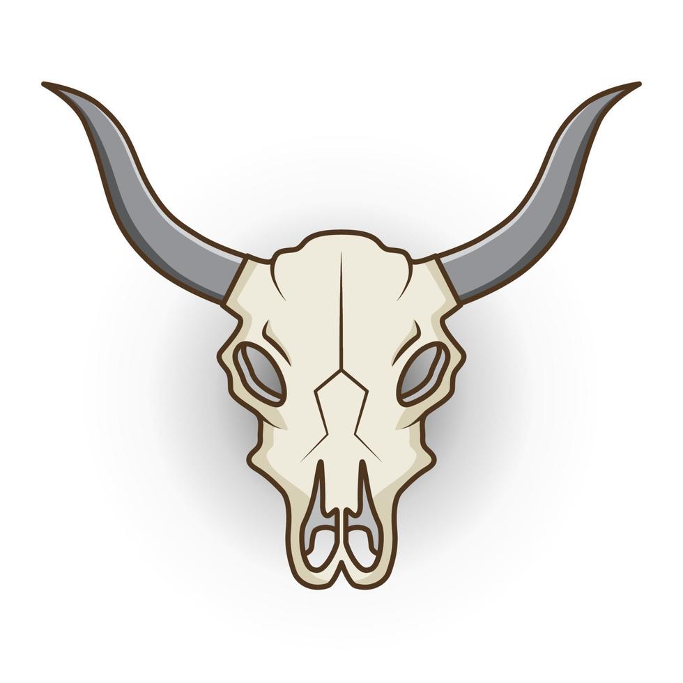 schedel koe geïsoleerd in het wit vector