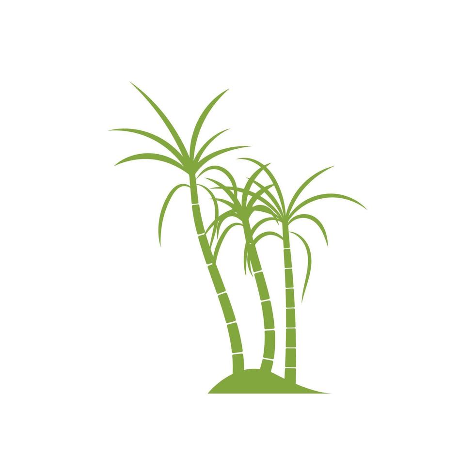 suikerriet plant logo vector illustratie ontwerp