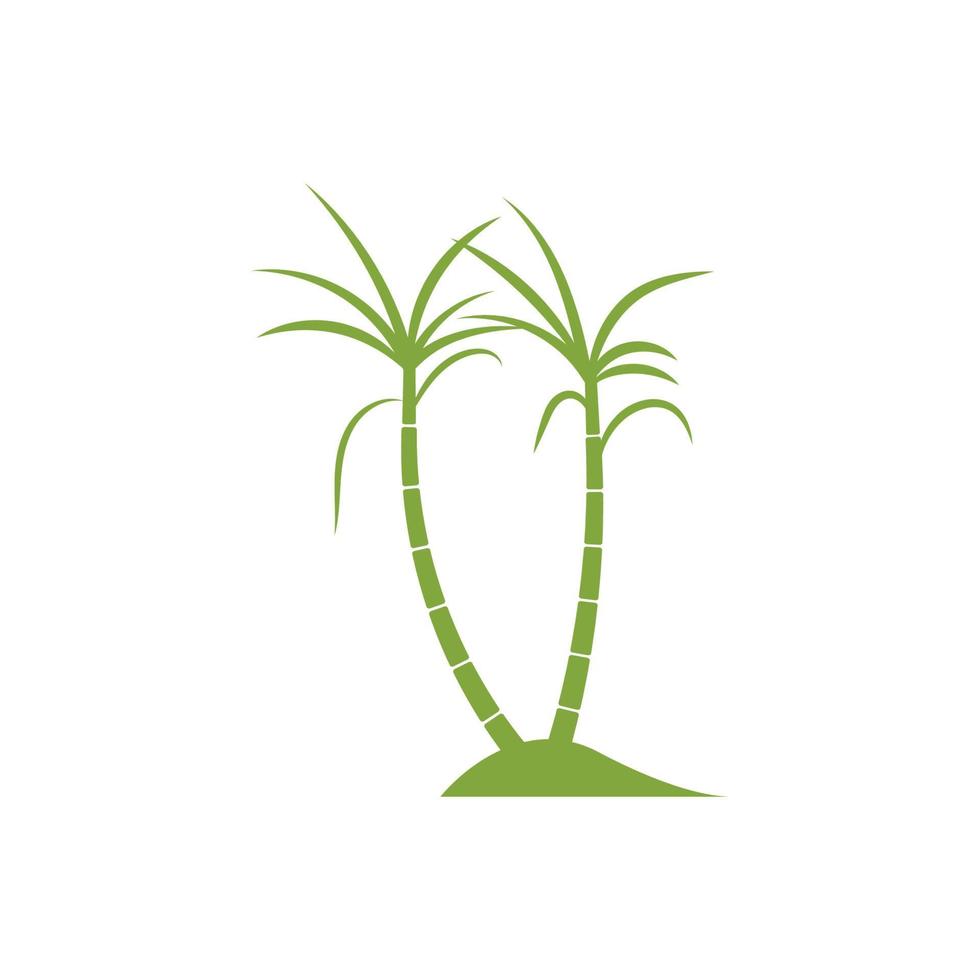 suikerriet plant logo vector illustratie ontwerp