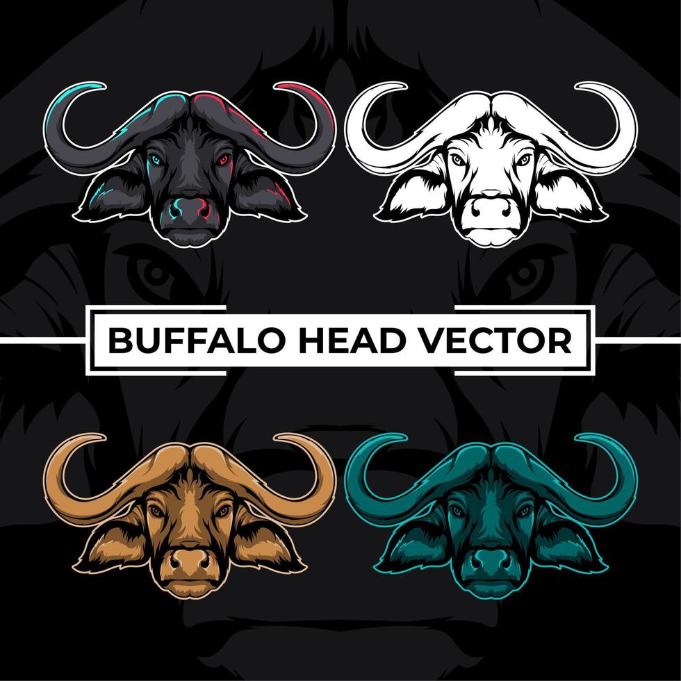 buffelkop close-up vector collection.eps
