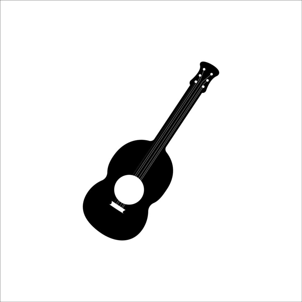 gitaar pictogram vector. eenvoudig en plat sjabloon vector