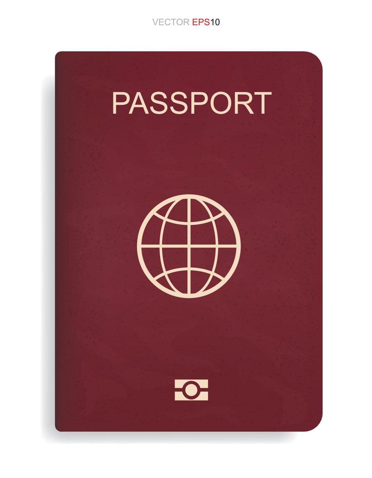 rood paspoort geïsoleerd op een witte achtergrond. vector. vector