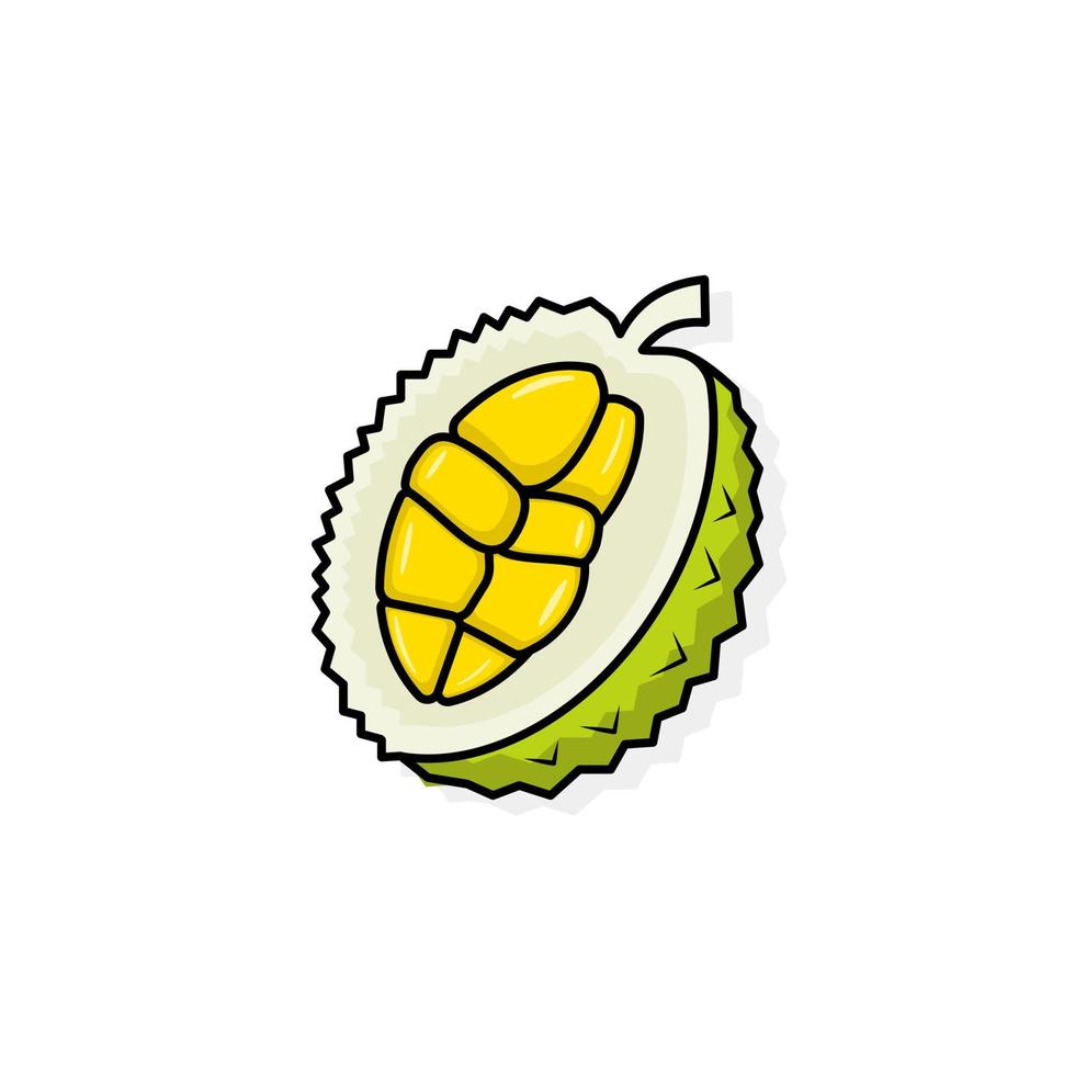 cartoon icoon van durian. durian icoon vector