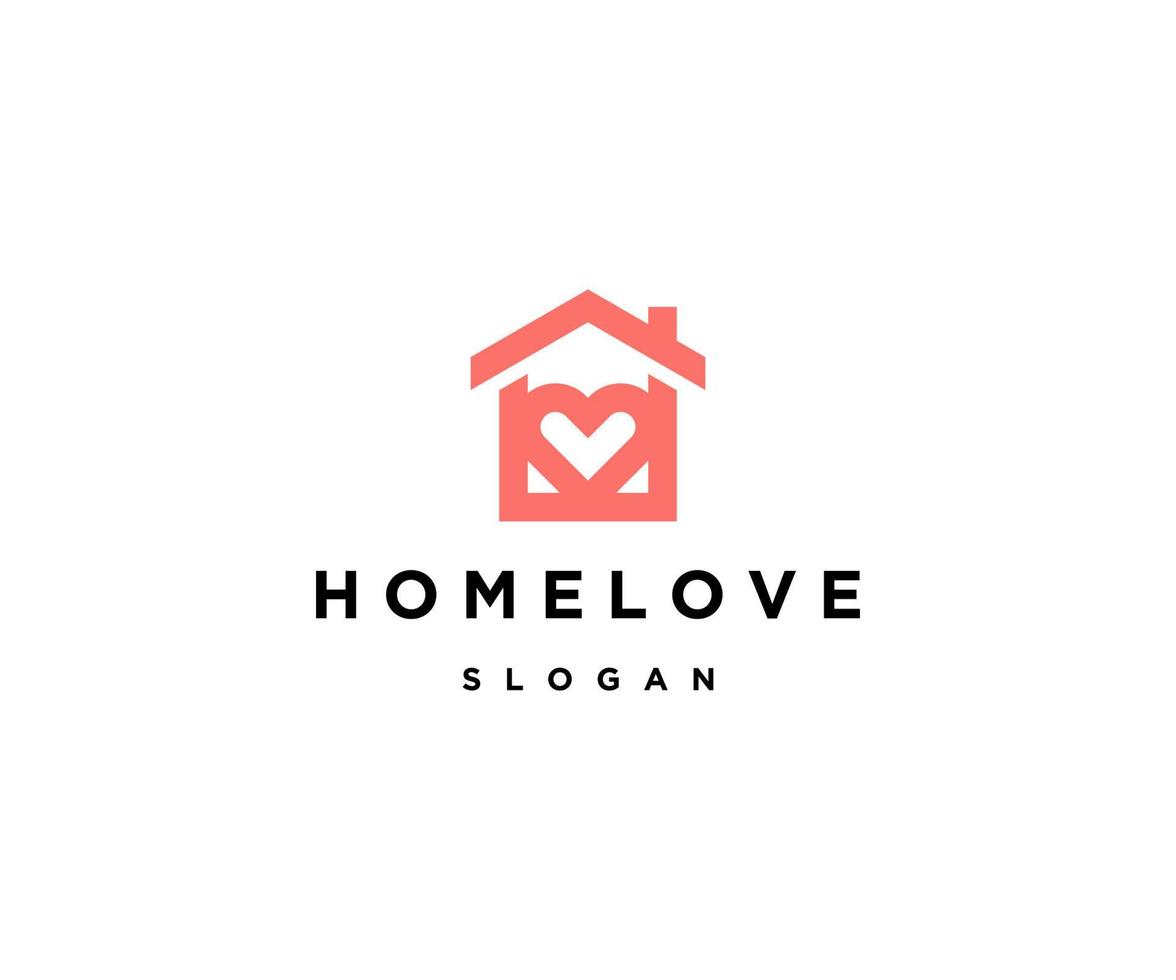 huis liefde logo pictogram ontwerpsjabloon vector