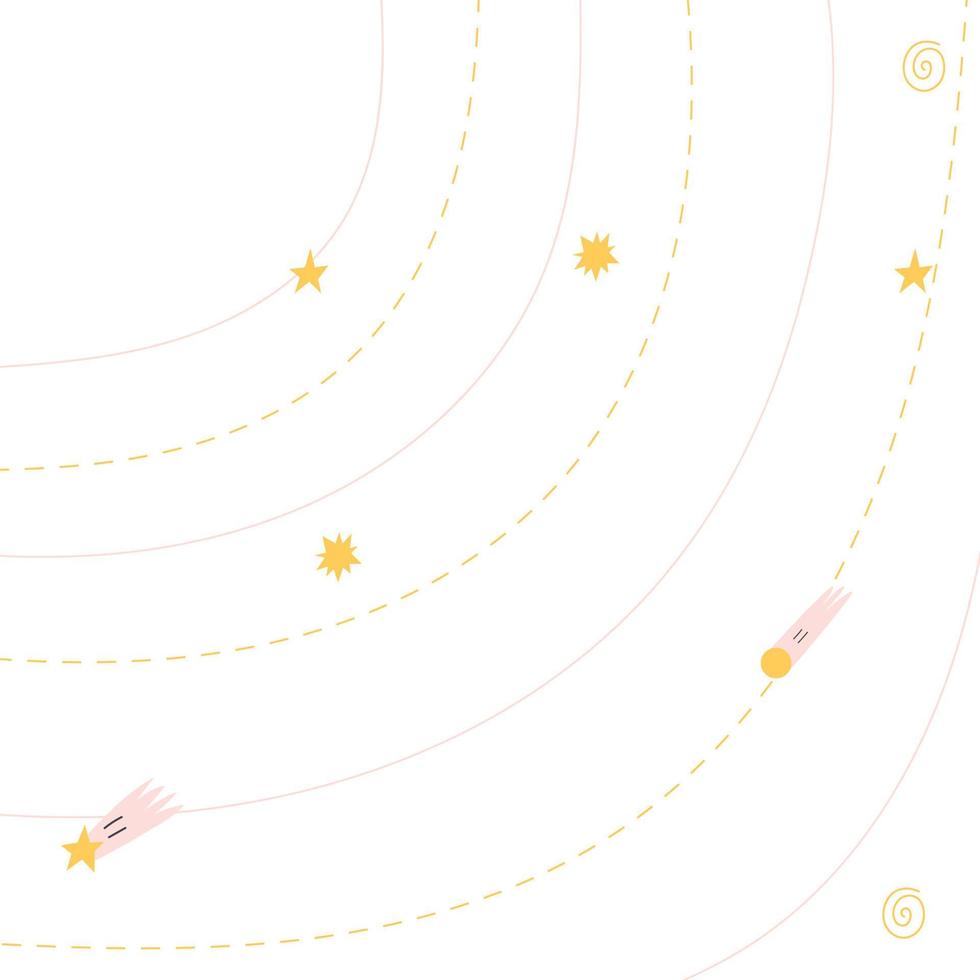 ruimte achtergrond baan vallende sterren vector