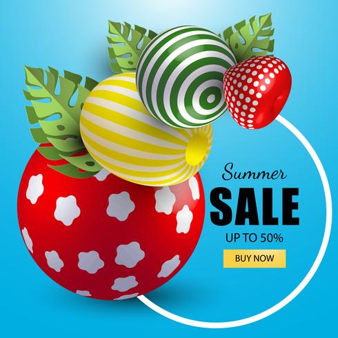 Zomer banner verkoop vector