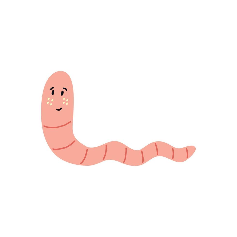 schattige worm doodle vector