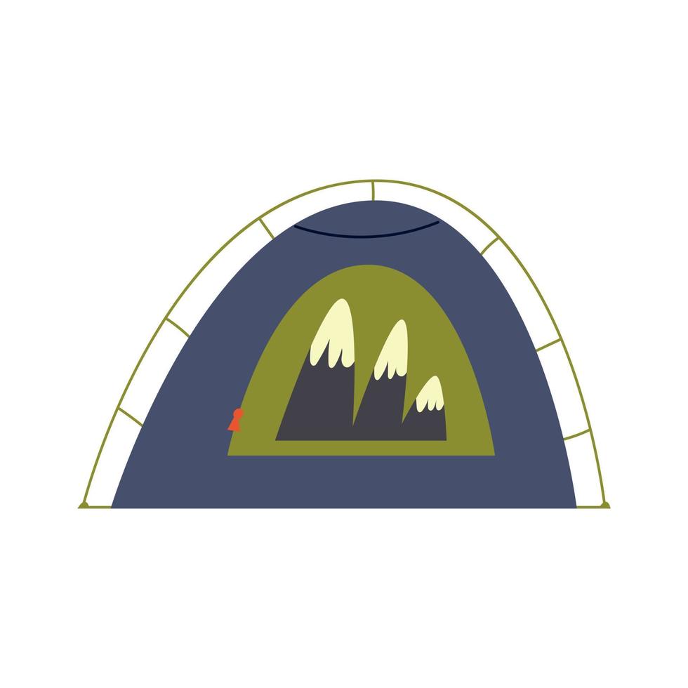 camping tent doodle vector