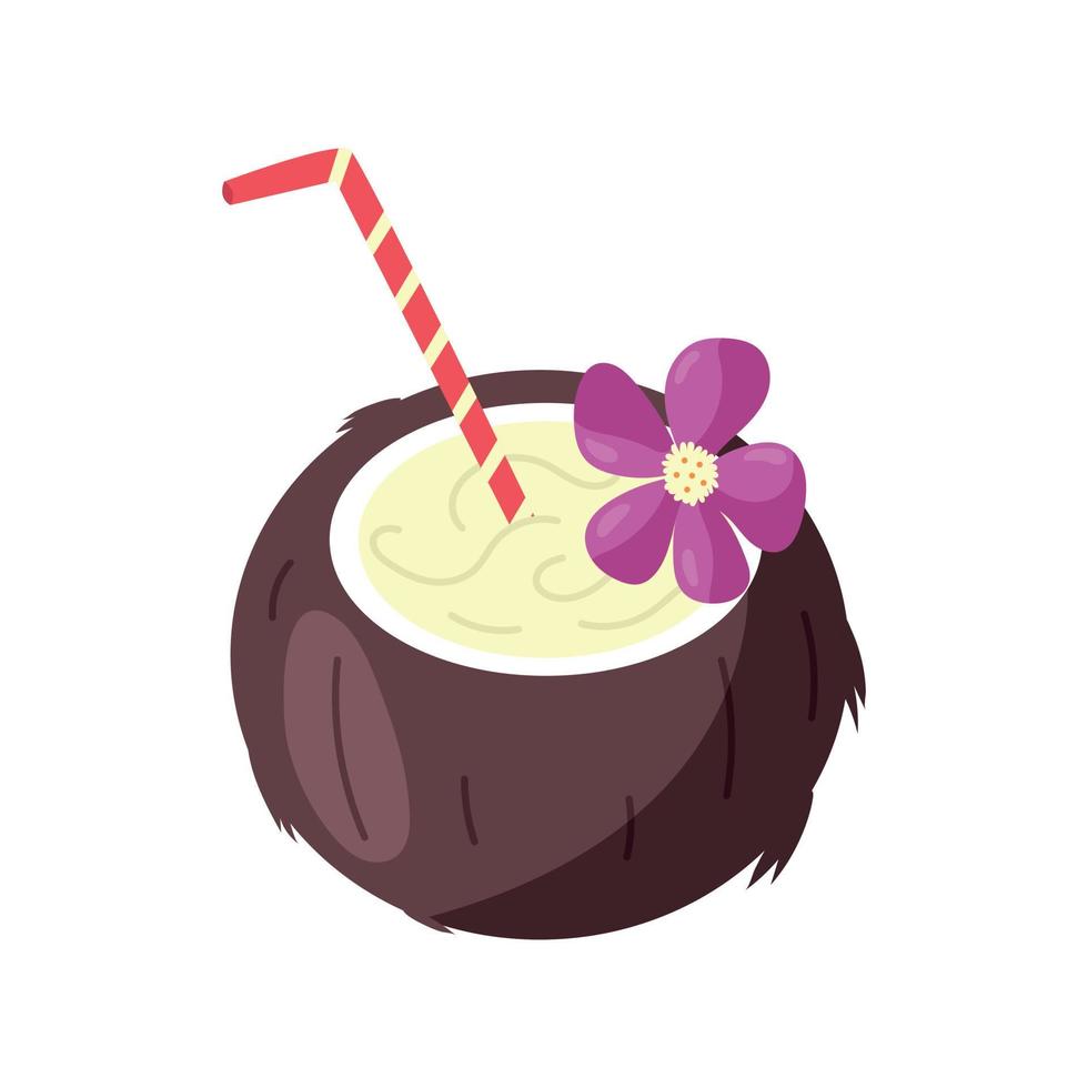 kokosmelk cocktail vector