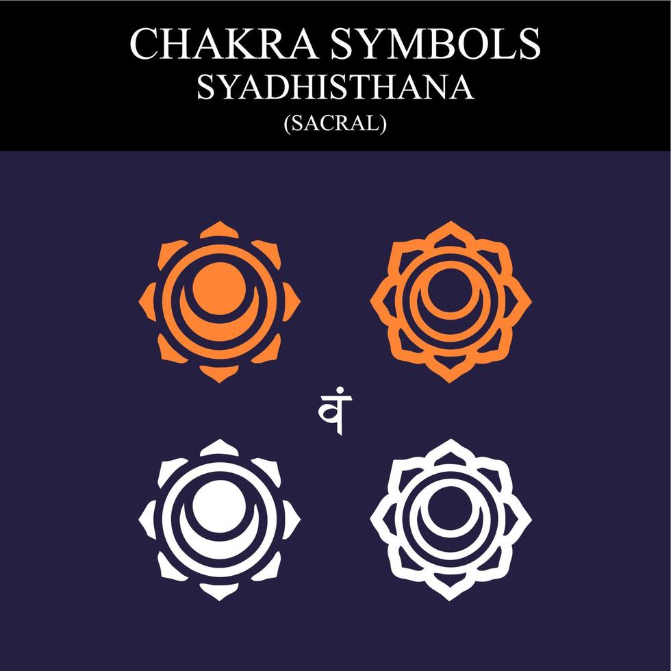 syadhisthana chakra symbolen vector
