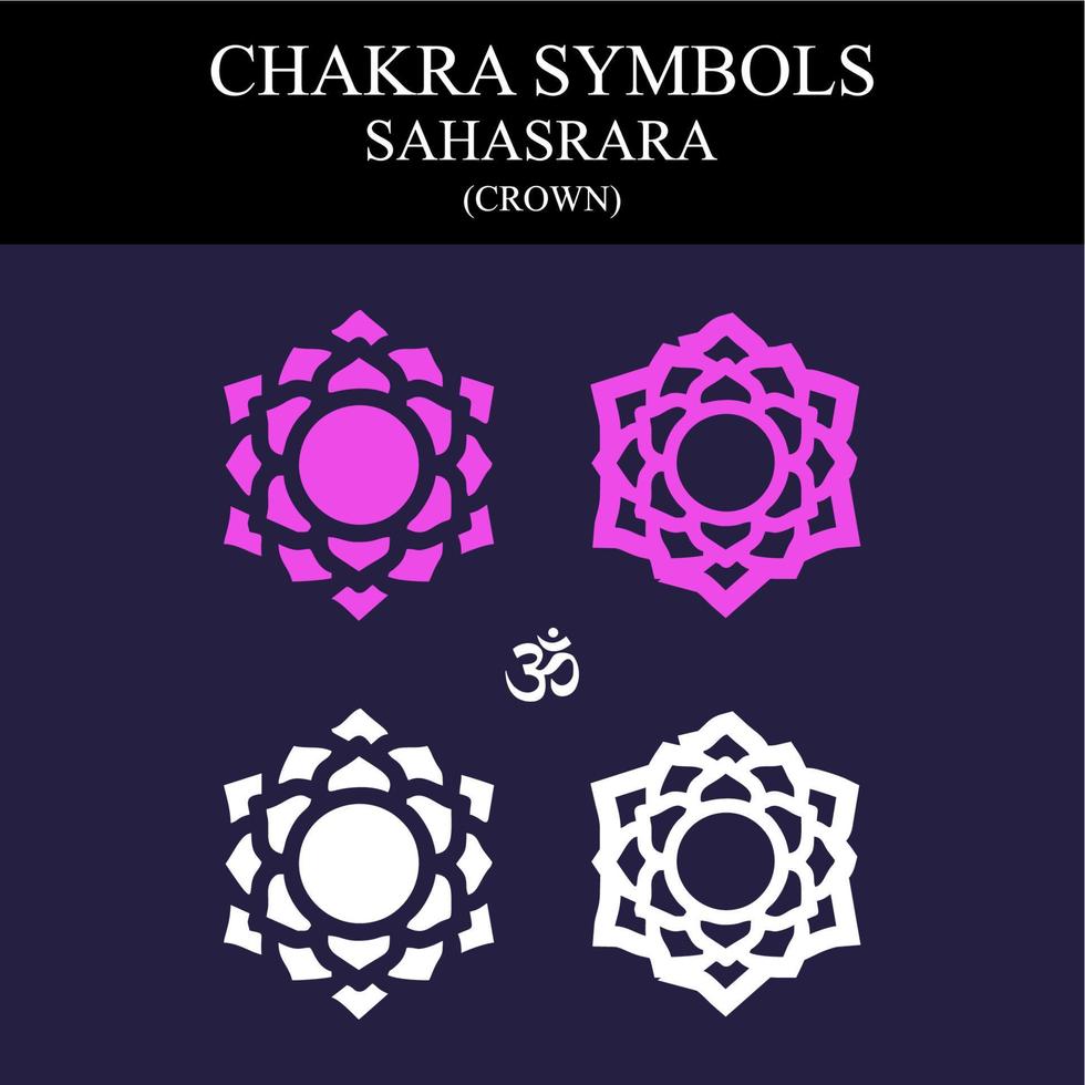 sahasrara chakra symbolen vector