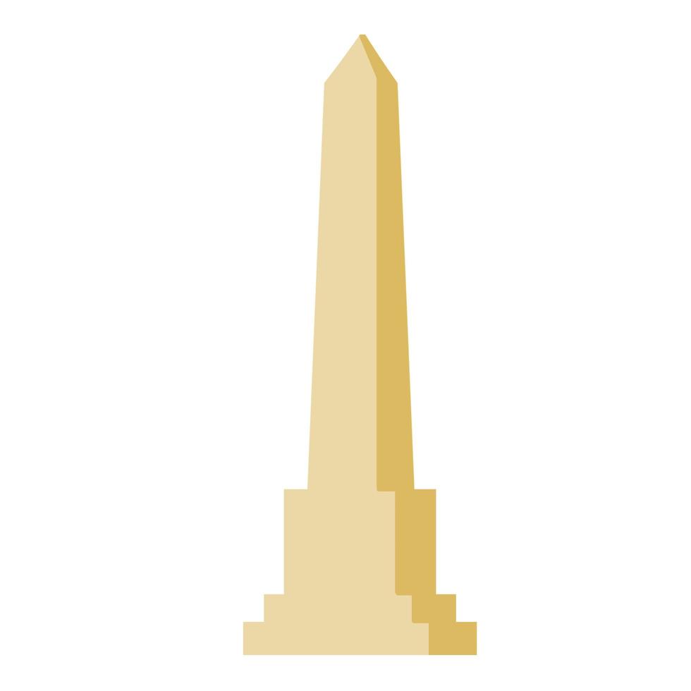 obelisk. witte stenen monument. historisch monument. vector