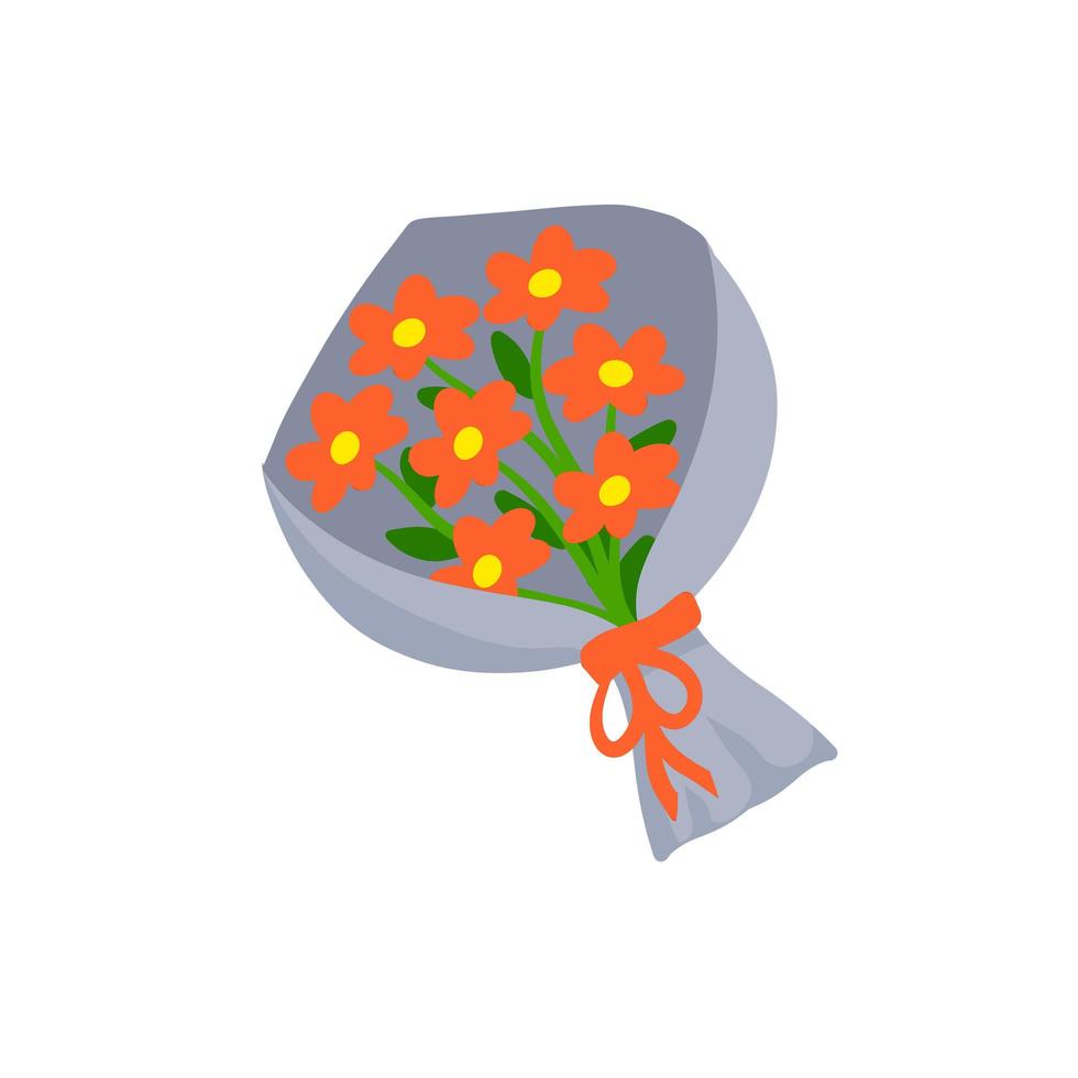 boeket bloemen. huwelijks- en vakantiecadeau vector