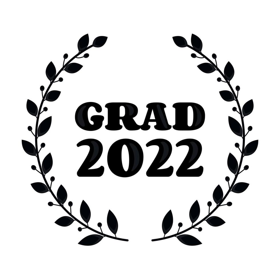 klasse van 2022 badge gefeliciteerd afgestudeerden ontwerp concept vector grad label