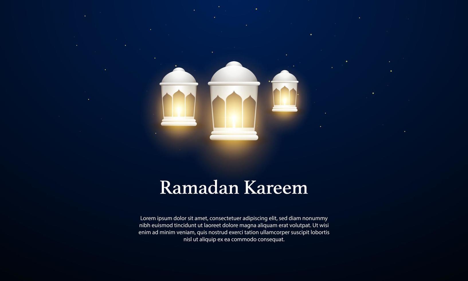 vectorafbeelding van ramadan kareem met witte lantaarn. geschikt voor wenskaarten, behang en andere. vector