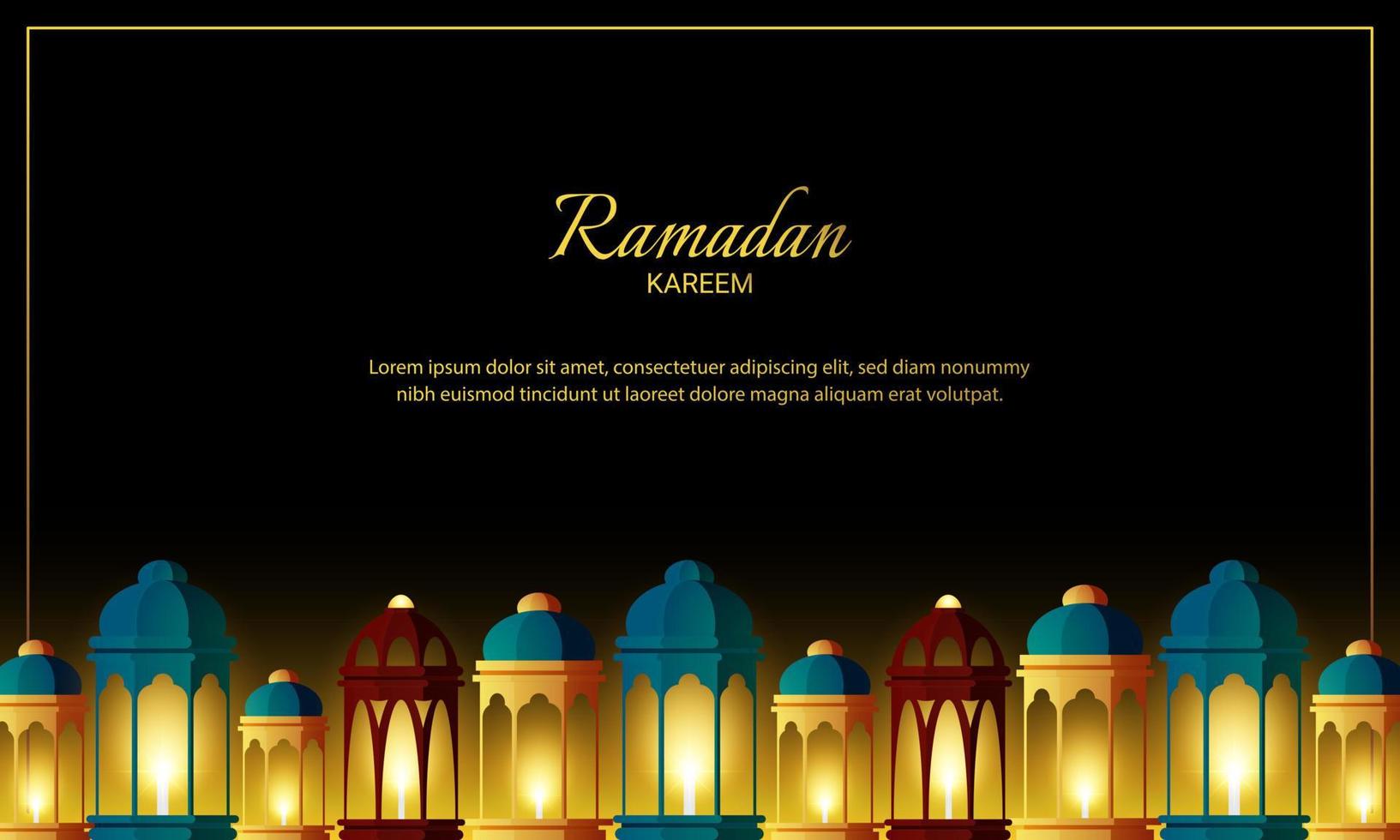 ramadan kareem achtergrond voor wenskaart of webachtergrond. vectorillustratie. vector