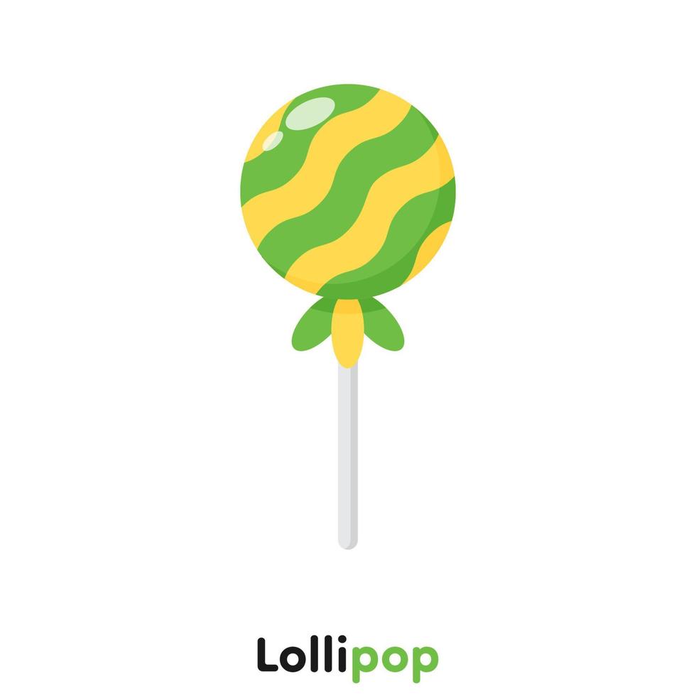 schattige cartoon lolly, vector illustratie.