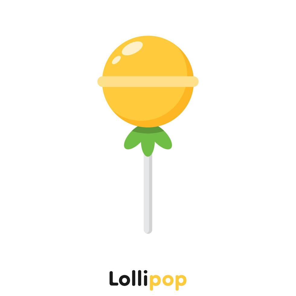 schattige cartoon lolly, vector illustratie.