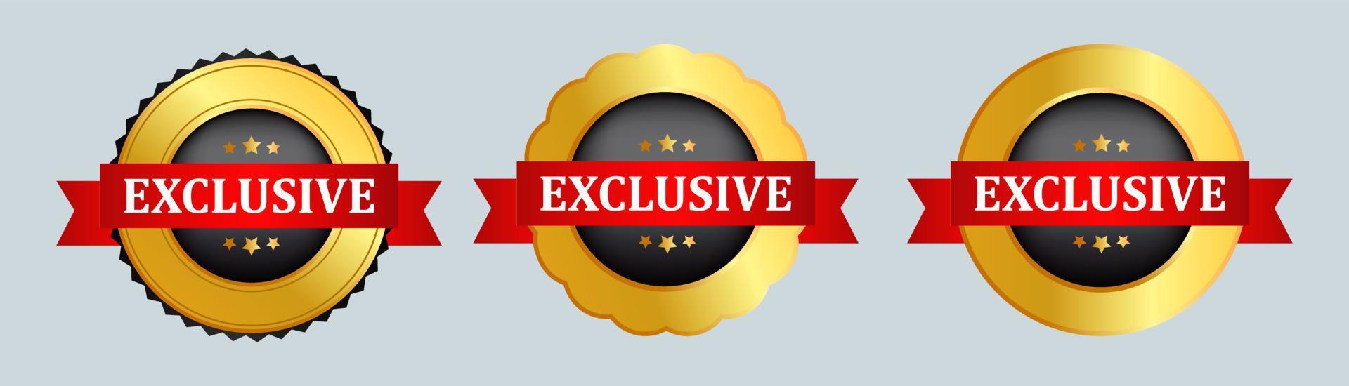 luxe exclusieve gouden labels-collectie. retro vintage gouden badges en labels. vector